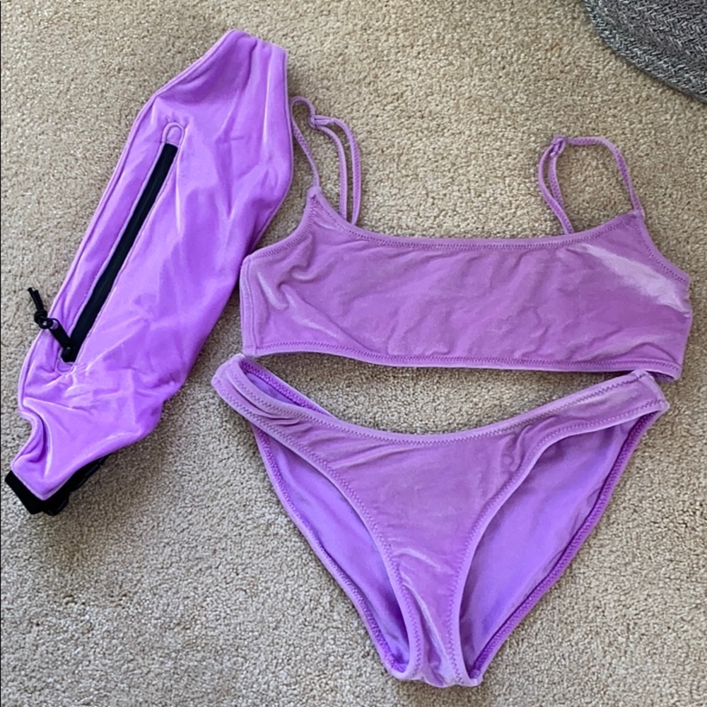 triangl velvet bikini